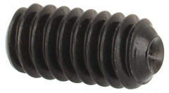 Made in USA - #5-40 UNC, 1/4" Length Under Head, Cup Point Set Screw - Grade 8 Alloy Steel, 1/16" Key - Eagle Tool & Supply