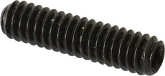 Made in USA - #5-40 UNC, 1/2" Length Under Head, Cup Point Set Screw - Grade 8 Alloy Steel, 1/16" Key - Eagle Tool & Supply