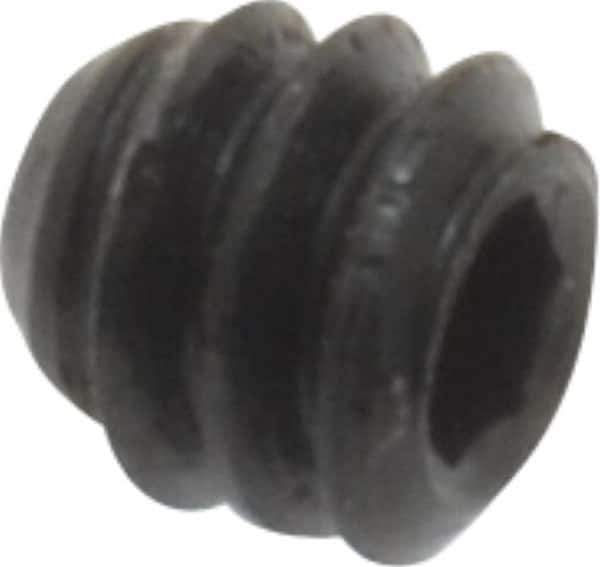 Made in USA - #6-32 UNC, 1/8" Length Under Head, Cup Point Set Screw - Grade 8 Alloy Steel, 1/16" Key - Eagle Tool & Supply