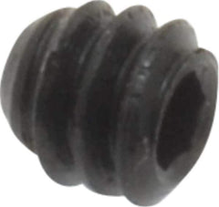 Made in USA - #6-32 UNC, 1/8" Length Under Head, Cup Point Set Screw - Grade 8 Alloy Steel, 1/16" Key - Eagle Tool & Supply