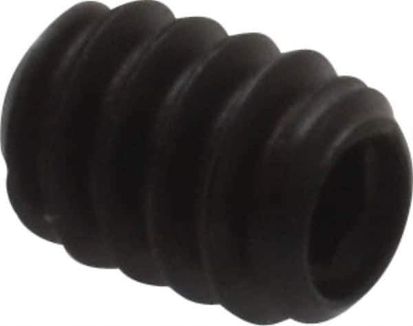 Made in USA - #6-32 UNC, 3/16" Length Under Head, Cup Point Set Screw - Grade 8 Alloy Steel, 1/16" Key - Eagle Tool & Supply