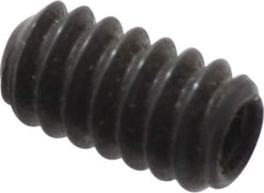 Made in USA - #6-32 UNC, 1/4" Length Under Head, Cup Point Set Screw - Grade 8 Alloy Steel, 1/16" Key - Eagle Tool & Supply