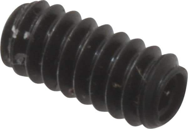 Made in USA - #6-32 UNC, 5/16" Length Under Head, Cup Point Set Screw - Grade 8 Alloy Steel, 1/16" Key - Eagle Tool & Supply