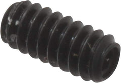 Made in USA - #6-32 UNC, 5/16" Length Under Head, Cup Point Set Screw - Grade 8 Alloy Steel, 1/16" Key - Eagle Tool & Supply