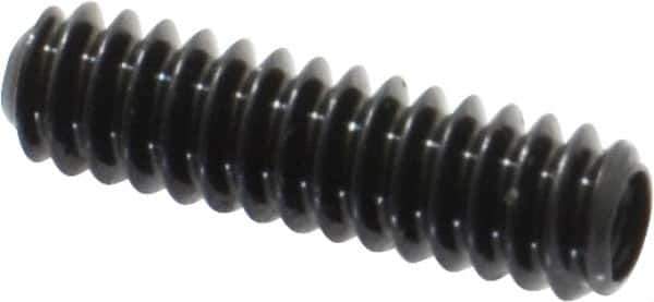 Made in USA - #6-32 UNC, 1/2" Length Under Head, Cup Point Set Screw - Grade 8 Alloy Steel, 1/16" Key - Eagle Tool & Supply