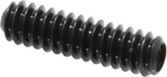 Made in USA - #6-32 UNC, 1/2" Length Under Head, Cup Point Set Screw - Grade 8 Alloy Steel, 1/16" Key - Eagle Tool & Supply