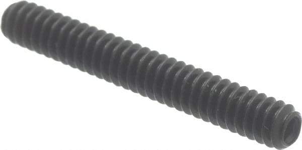 Made in USA - #6-32 UNC, 1" Length Under Head, Cup Point Set Screw - Grade 8 Alloy Steel, 1/16" Key - Eagle Tool & Supply
