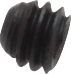 Made in USA - #8-32 UNC, 1/8" Length Under Head, Cup Point Set Screw - Grade 8 Alloy Steel, 5/64" Key - Eagle Tool & Supply