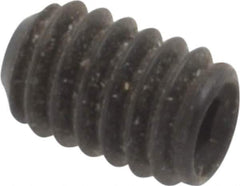 Made in USA - #8-32 UNC, 1/4" Length Under Head, Cup Point Set Screw - Grade 8 Alloy Steel, 5/64" Key - Eagle Tool & Supply