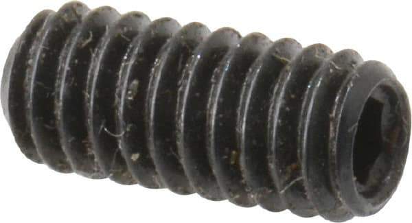 Made in USA - #8-32 UNC, 3/8" Length Under Head, Cup Point Set Screw - Grade 8 Alloy Steel, 5/64" Key - Eagle Tool & Supply