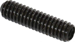 Made in USA - #8-32 UNC, 5/8" Length Under Head, Cup Point Set Screw - Grade 8 Alloy Steel, 5/64" Key - Eagle Tool & Supply