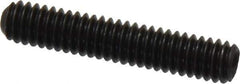Made in USA - #8-32 UNC, 7/8" Length Under Head, Cup Point Set Screw - Grade 8 Alloy Steel, 5/64" Key - Eagle Tool & Supply
