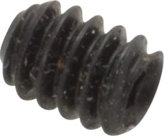 Made in USA - #10-24 UNC, 1/4" Length Under Head, Cup Point Set Screw - Grade 8 Alloy Steel, 3/32" Key - Eagle Tool & Supply