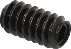 Made in USA - #10-24 UNC, 3/8" Length Under Head, Cup Point Set Screw - Grade 8 Alloy Steel, 3/32" Key - Eagle Tool & Supply