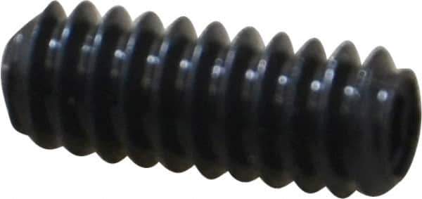 Made in USA - #10-24 UNC, 1/2" Length Under Head, Cup Point Set Screw - Grade 8 Alloy Steel, 3/32" Key - Eagle Tool & Supply