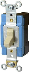 Cooper Wiring Devices - 1 Pole, 120 to 277 VAC, 15 Amp, Industrial Grade, Toggle, Wall and Dimmer Light Switch - 1.31 Inch Wide x 3.28 Inch High - Eagle Tool & Supply