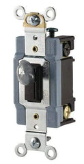 Cooper Wiring Devices - 3 Pole, 120 to 277 VAC, 15 Amp, Industrial Grade, Toggle, Wall and Dimmer Light Switch - 1.31 Inch Wide x 3.28 Inch High - Eagle Tool & Supply