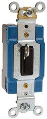 Cooper Wiring Devices - 1 Pole, 120 to 277 VAC, 15 Amp, Industrial Grade, Toggle, Wall and Dimmer Light Switch - 1.31 Inch Wide x 3.28 Inch High - Eagle Tool & Supply