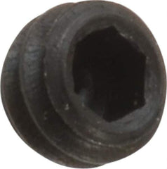 Made in USA - 1/4-20 UNC, 3/16" Length Under Head, Cup Point Set Screw - Grade 8 Alloy Steel, 1/8" Key - Eagle Tool & Supply