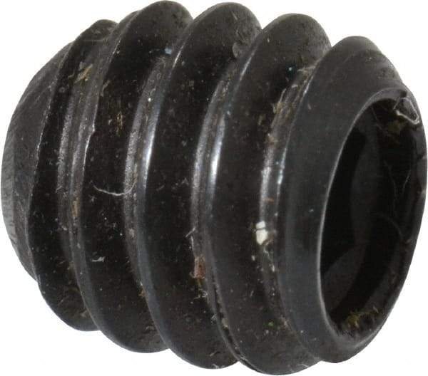 Made in USA - 1/4-20 UNC, 1/4" Length Under Head, Cup Point Set Screw - Grade 8 Alloy Steel, 1/8" Key - Eagle Tool & Supply