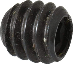 Made in USA - 1/4-20 UNC, 1/4" Length Under Head, Cup Point Set Screw - Grade 8 Alloy Steel, 1/8" Key - Eagle Tool & Supply