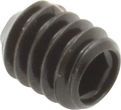 Made in USA - 1/4-20 UNC, 5/16" Length Under Head, Cup Point Set Screw - Grade 8 Alloy Steel, 1/8" Key - Eagle Tool & Supply