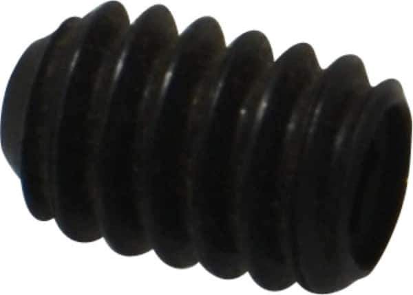 Made in USA - 1/4-20 UNC, 3/8" Length Under Head, Cup Point Set Screw - Grade 8 Alloy Steel, 1/8" Key - Eagle Tool & Supply
