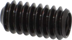 Made in USA - 1/4-20 UNC, 1/2" Length Under Head, Cup Point Set Screw - Grade 8 Alloy Steel, 1/8" Key - Eagle Tool & Supply