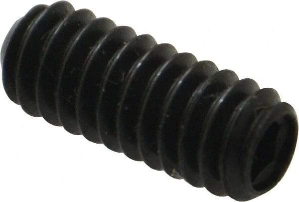 Made in USA - 1/4-20 UNC, 5/8" Length Under Head, Cup Point Set Screw - Grade 8 Alloy Steel, 1/8" Key - Eagle Tool & Supply