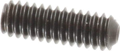 Made in USA - 1/4-20 UNC, 3/4" Length Under Head, Cup Point Set Screw - Grade 8 Alloy Steel, 1/8" Key - Eagle Tool & Supply