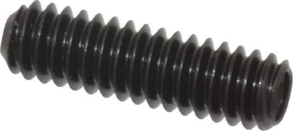 Made in USA - 1/4-20 UNC, 7/8" Length Under Head, Cup Point Set Screw - Grade 8 Alloy Steel, 1/8" Key - Eagle Tool & Supply