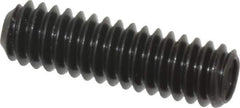 Made in USA - 1/4-20 UNC, 7/8" Length Under Head, Cup Point Set Screw - Grade 8 Alloy Steel, 1/8" Key - Eagle Tool & Supply
