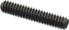 Made in USA - 1/4-20 UNC, 1-1/4" Length Under Head, Cup Point Set Screw - Grade 8 Alloy Steel, 1/8" Key - Eagle Tool & Supply