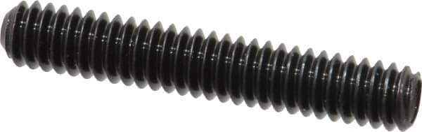 Made in USA - 1/4-20 UNC, 1-1/2" Length Under Head, Cup Point Set Screw - Grade 8 Alloy Steel, 1/8" Key - Eagle Tool & Supply