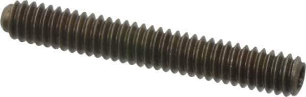 Made in USA - 1/4-20 UNC, 1-3/4" Length Under Head, Cup Point Set Screw - Grade 8 Alloy Steel, 1/8" Key - Eagle Tool & Supply