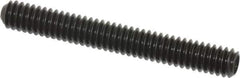 Made in USA - 1/4-20 UNC, 2" Length Under Head, Cup Point Set Screw - Grade 8 Alloy Steel, 1/8" Key - Eagle Tool & Supply
