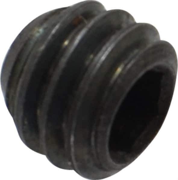 Made in USA - 5/16-18 UNC, 1/4" Length Under Head, Cup Point Set Screw - Grade 8 Alloy Steel, 5/32" Key - Eagle Tool & Supply