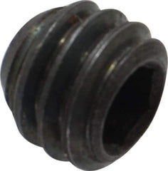 Made in USA - 5/16-18 UNC, 1/4" Length Under Head, Cup Point Set Screw - Grade 8 Alloy Steel, 5/32" Key - Eagle Tool & Supply