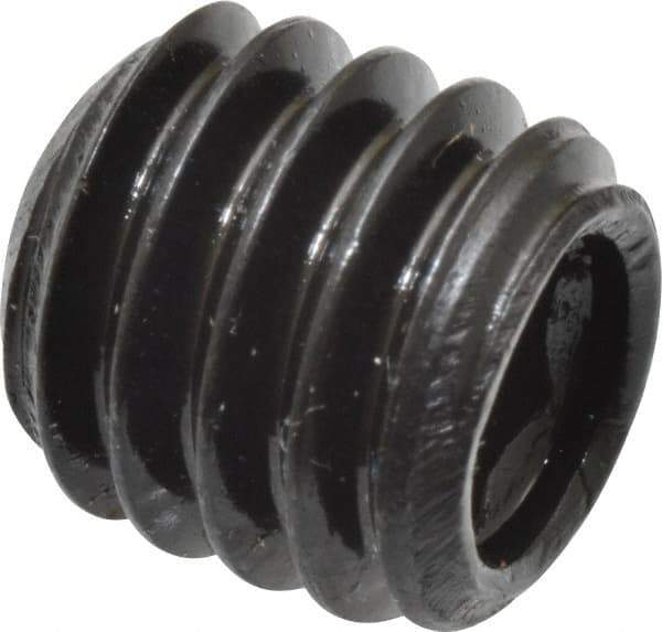 Made in USA - 5/16-18 UNC, 5/16" Length Under Head, Cup Point Set Screw - Grade 8 Alloy Steel, 5/32" Key - Eagle Tool & Supply