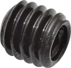 Made in USA - 5/16-18 UNC, 5/16" Length Under Head, Cup Point Set Screw - Grade 8 Alloy Steel, 5/32" Key - Eagle Tool & Supply