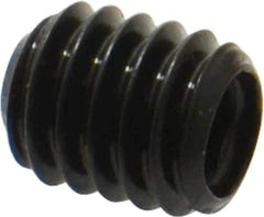 Made in USA - 5/16-18 UNC, 3/8" Length Under Head, Cup Point Set Screw - Grade 8 Alloy Steel, 5/32" Key - Eagle Tool & Supply