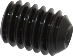 Made in USA - 5/16-18 UNC, 7/16" Length Under Head, Cup Point Set Screw - Grade 8 Alloy Steel, 5/32" Key - Eagle Tool & Supply