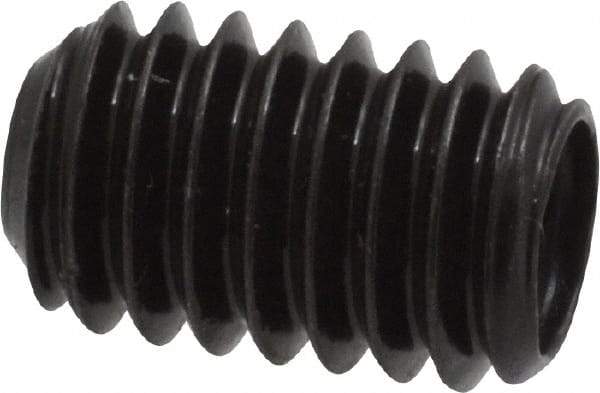 Made in USA - 5/16-18 UNC, 1/2" Length Under Head, Cup Point Set Screw - Grade 8 Alloy Steel, 5/32" Key - Eagle Tool & Supply