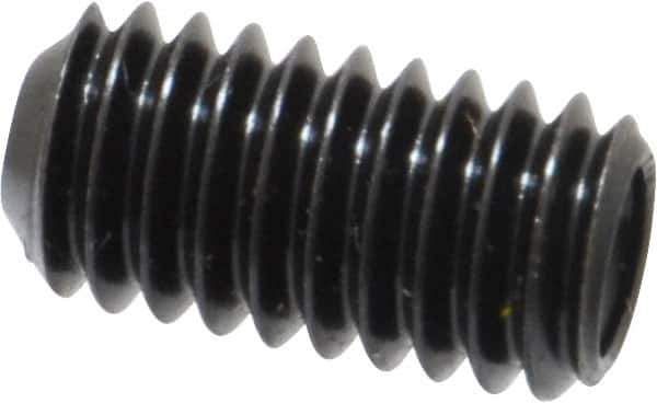 Made in USA - 5/16-18 UNC, 5/8" Length Under Head, Cup Point Set Screw - Grade 8 Alloy Steel, 5/32" Key - Eagle Tool & Supply