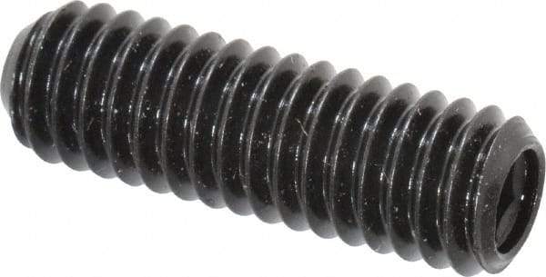 Made in USA - 5/16-18 UNC, 1" Length Under Head, Cup Point Set Screw - Grade 8 Alloy Steel, 5/32" Key - Eagle Tool & Supply