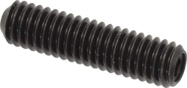 Made in USA - 5/16-18 UNC, 1-1/4" Length Under Head, Cup Point Set Screw - Grade 8 Alloy Steel, 5/32" Key - Eagle Tool & Supply