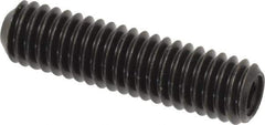 Made in USA - 5/16-18 UNC, 1-1/4" Length Under Head, Cup Point Set Screw - Grade 8 Alloy Steel, 5/32" Key - Eagle Tool & Supply