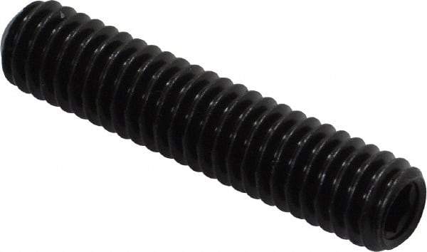 Made in USA - 5/16-18 UNC, 1-1/2" Length Under Head, Cup Point Set Screw - Grade 8 Alloy Steel, 5/32" Key - Eagle Tool & Supply