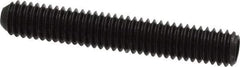 Made in USA - 5/16-18 UNC, 2" Length Under Head, Cup Point Set Screw - Grade 8 Alloy Steel, 5/32" Key - Eagle Tool & Supply