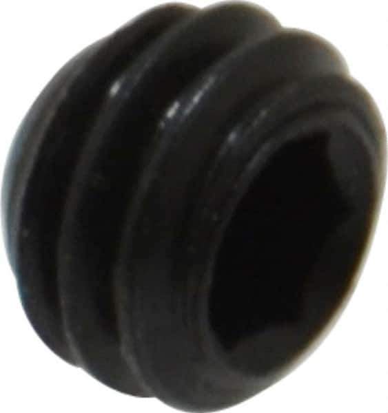 Made in USA - 3/8-16 UNC, 1/4" Length Under Head, Cup Point Set Screw - Grade 8 Alloy Steel, 3/16" Key - Eagle Tool & Supply